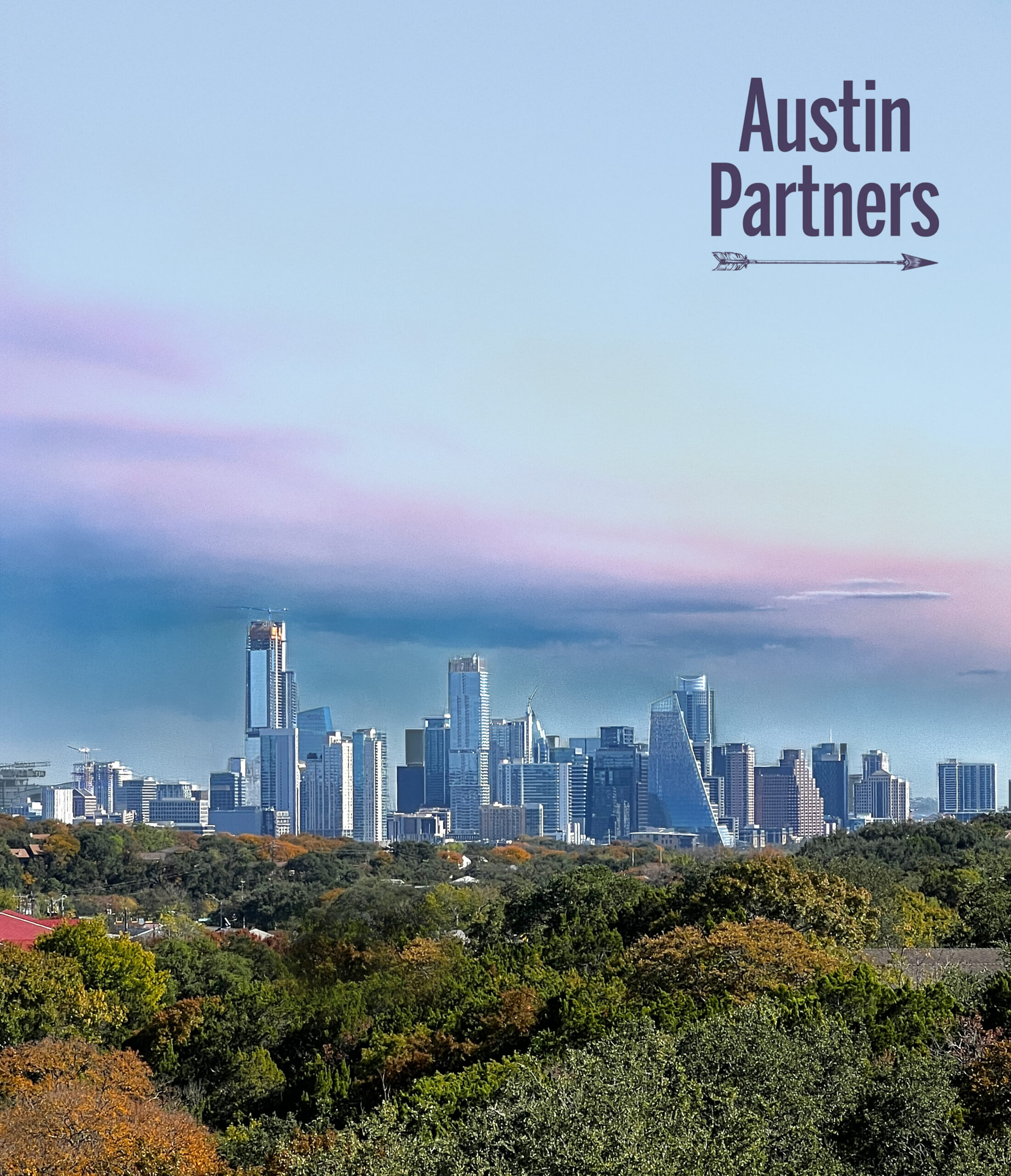 Austin Skyline with Austin Partners Logo austinpartners.com